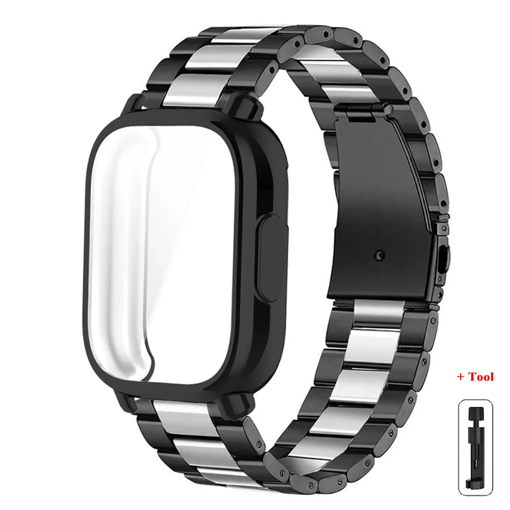 Luxury Metal Strap with TPU Soft Case - Premium Watchband Collection