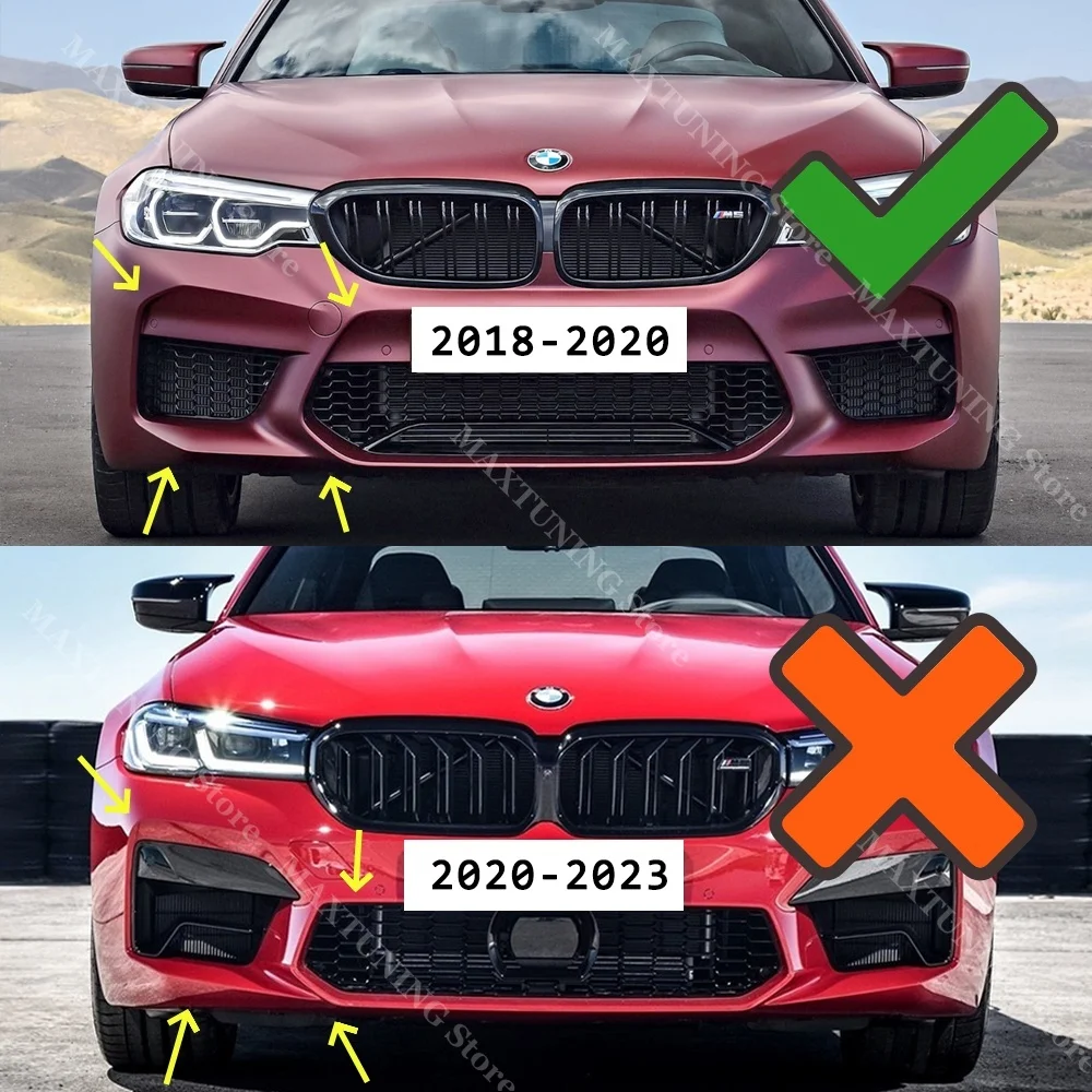 BMW F90 M5 컴페티션 M5 xDrive 2018-2020 프리 LCI ABS 스플리터 스포일러 범퍼 턱 보호대 부품용 프론트 범퍼 디퓨저 립