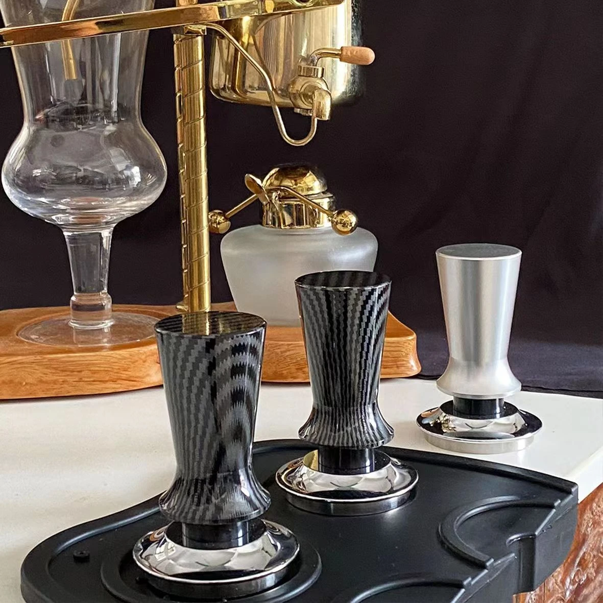 Coffee Tamper 54mm Spring Loaded Flat Base Tamper With 15lb/25lb/30lbs