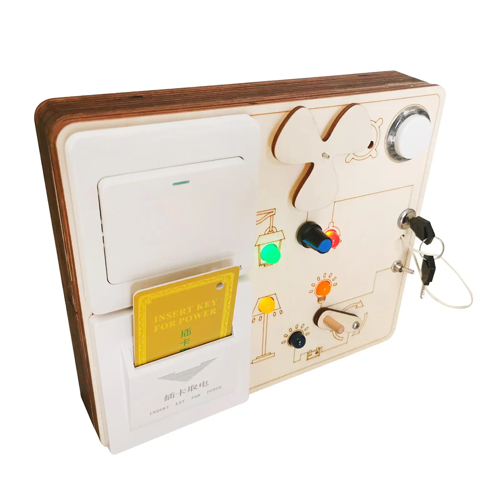 

Baby Activity Board Plug Socket Electrical Switch Toy Educational Toys Baby