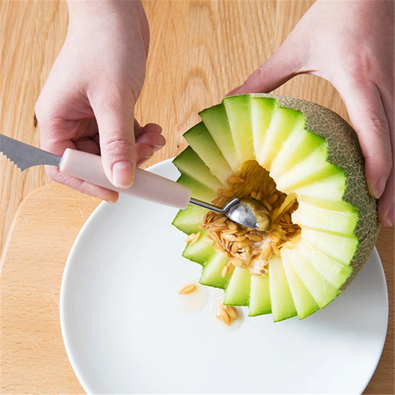 Melon Baller Scoop,Stainless Steel Fruit Decoration Carving Knife,Melon  Watermelon Cantaloupe Ice Cream Sorbet for Kitchen Tool - AliExpress