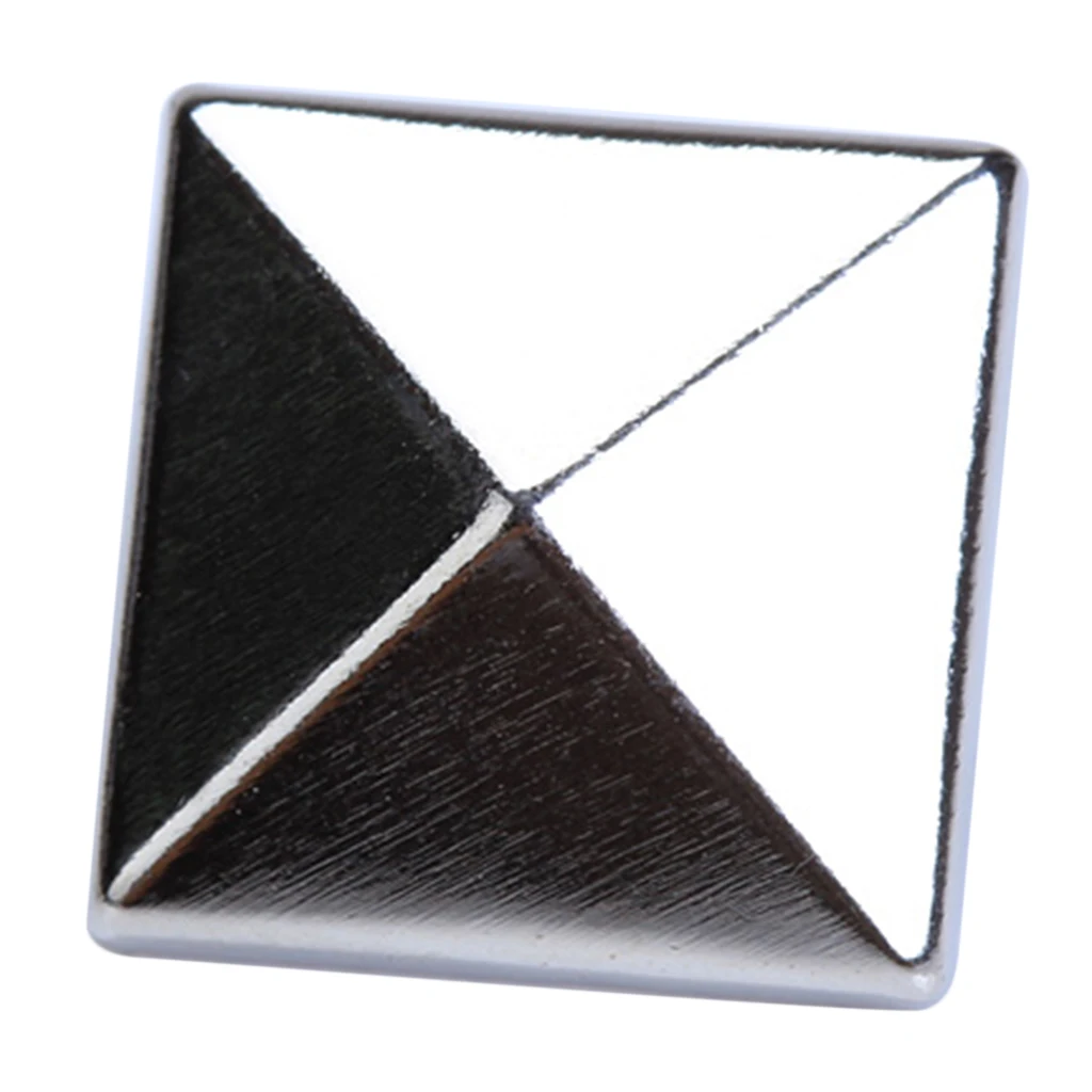 12mm Square Pyramid Studs Punk Rock Spike Studs Leathercraft silver 100pcs