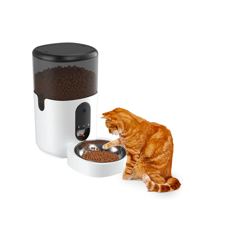 

RTS Wholesales factory direct 2.4G 5G IOS android dog cat food water bowl with wifi pet dispenser pet feeder with camera