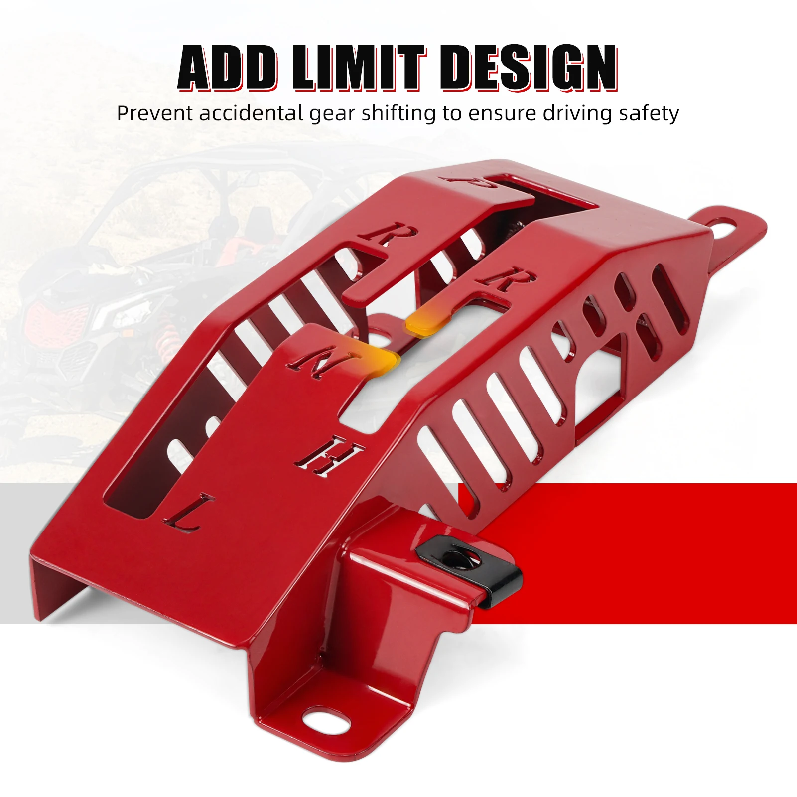NICECNC UTV X3 Schalthebel-Gate-Abdeckung für Can-Am Maverick X3 MAX Turbo R 2017–2022, UTV-Zubehör 707900644 Q235 Metall – Detail 5