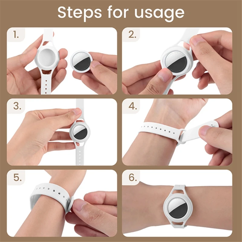 For Apple AirTags Kids Wristbands Soft Silicone Strap Anti-Scratch Cover Accessories For Air tags Airtag Watch Strap Bracelet