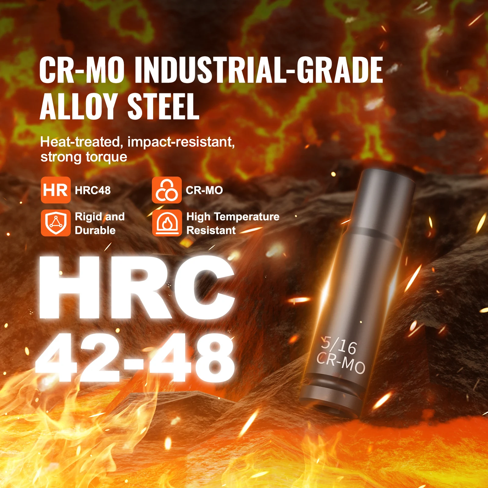 CrMo Alloy Steel Impact Socket Set for Auto Repair