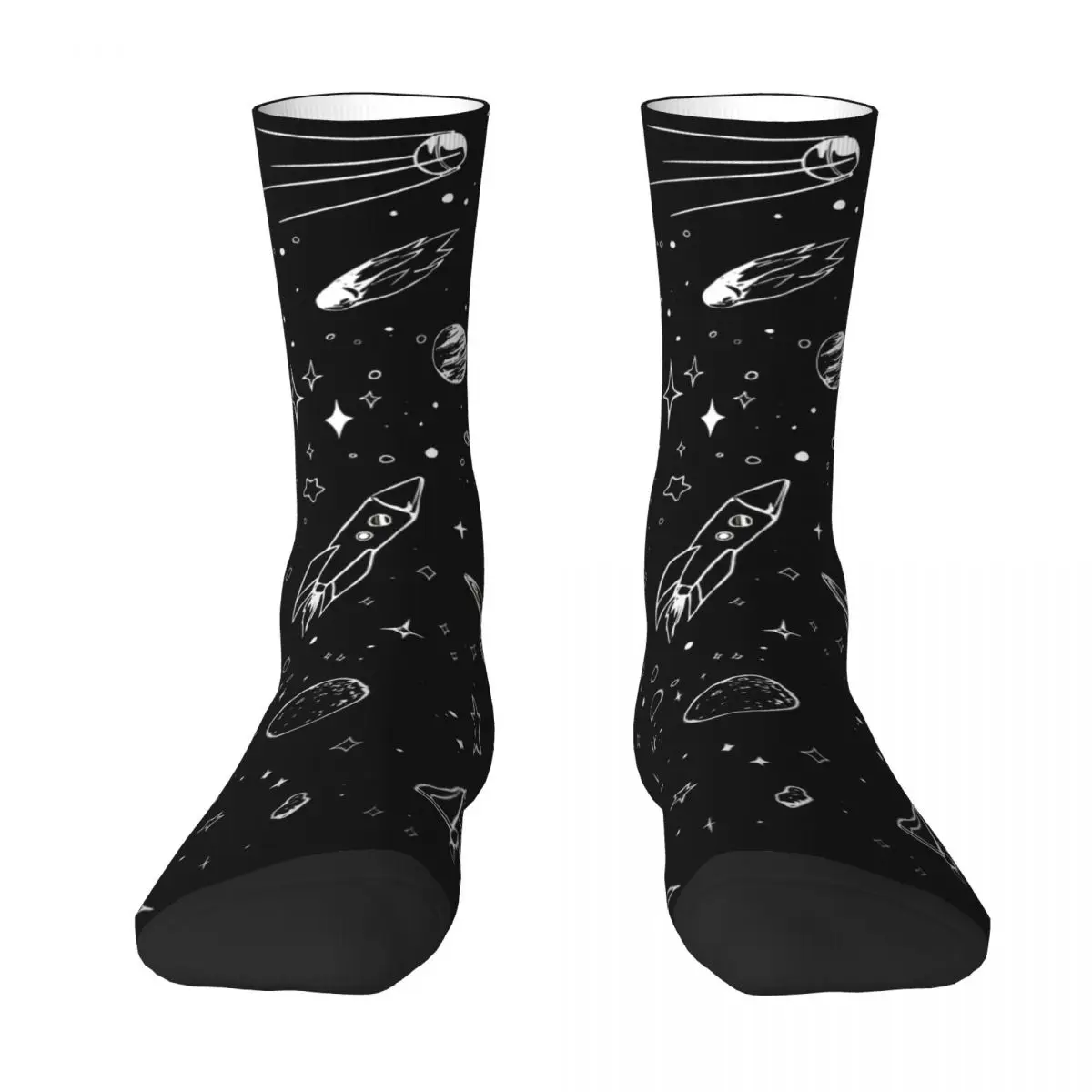 

Space Sock Socks Men Women Polyester Stockings Customizable Funny