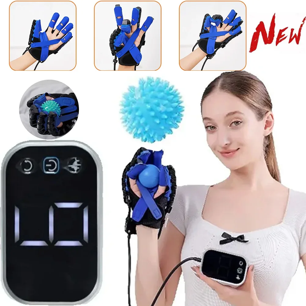 

Hand Rehabilitation Robot Physiotherapy Gloves Hemiplegia Device Stroke Recovery Equipment Left Right Hand Therapy Massage Glove