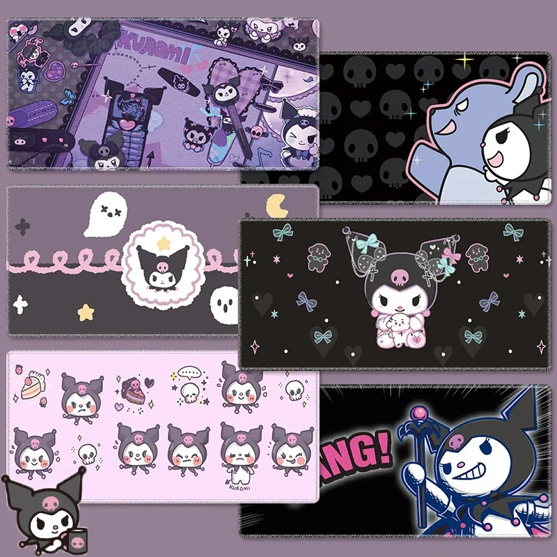 

900-400 мм Sanrio Kuromi kawaii аниме мультфильм большой коврик для мыши с резиновыми краями большой компьютерный коврик для мыши для ноутбука Настольный коврик