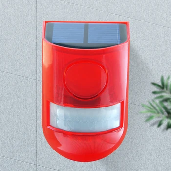 Solar Infrared Motion Sensor Alarm Waterproof Security Alarm System Remote Control Multifunctional Portable for Home Outdoor 1