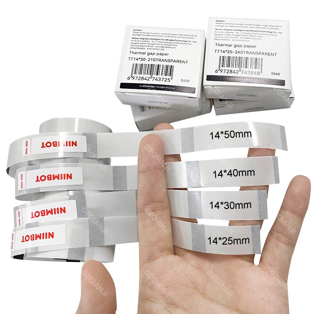 Niimbot D110 D11 D101 Transparent Label Paper Clear Waterproof Oil-proof Name Sticker Self-adhesive Printing Book Food Date Note