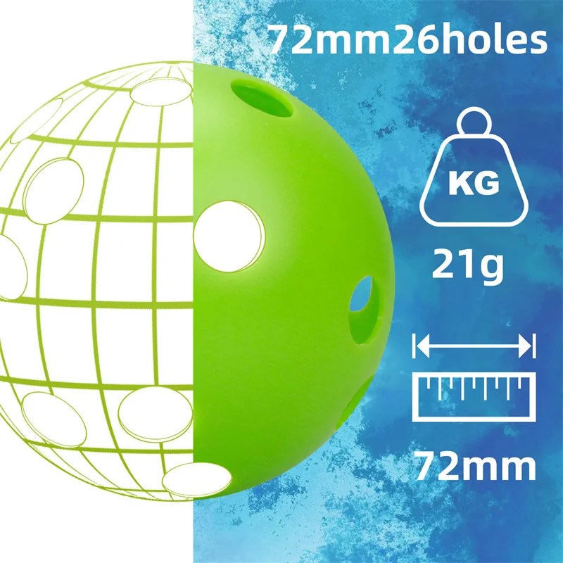 Durable Indoor Pickleball Balls - Set of 3, 6, or 12 - Ideal for Training, Competition, and Practice