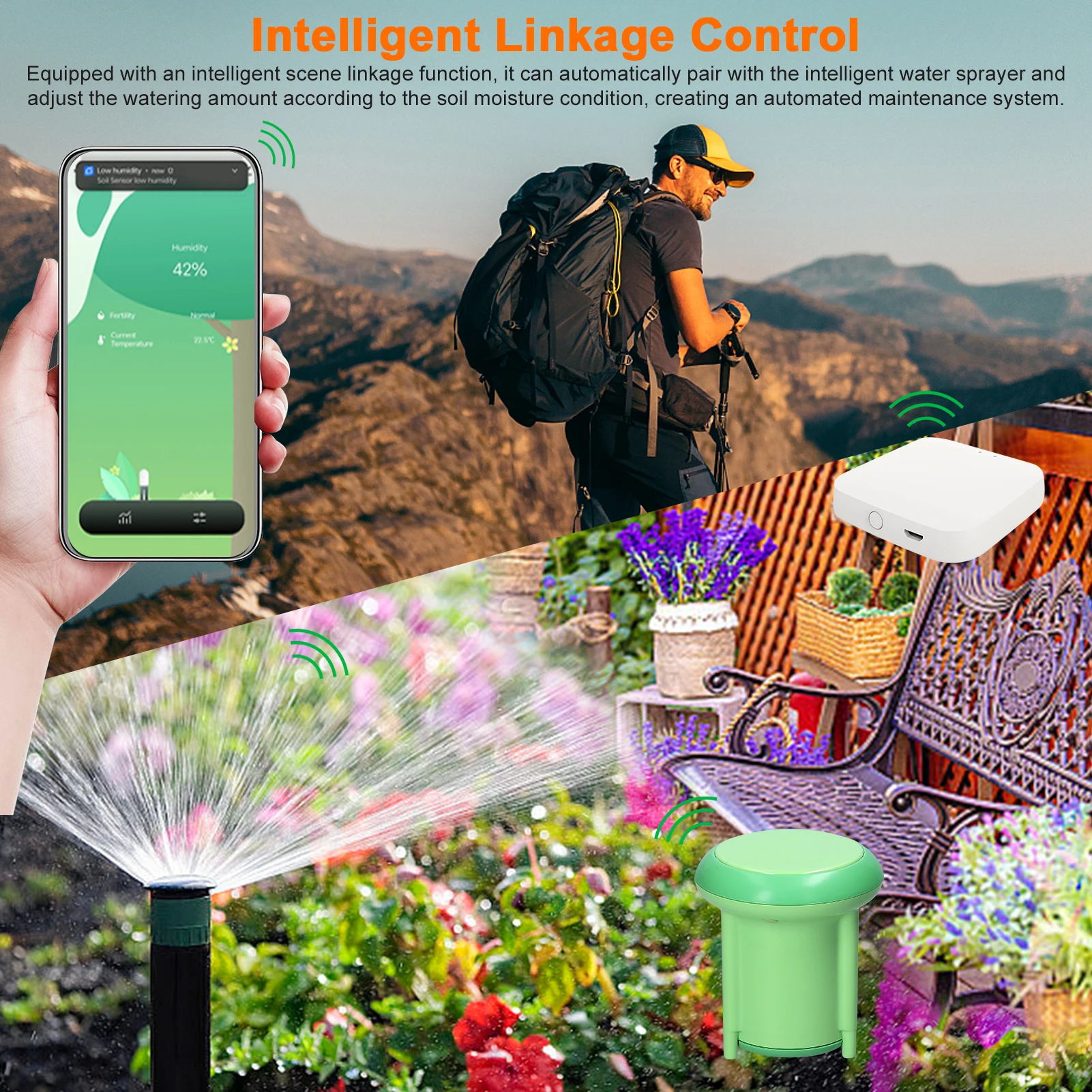 Tuya ZigBee Soil Tester Temperature Humidity Sensor Tuya APP Control Support View History Device Sharing Use with Gateways soil tester