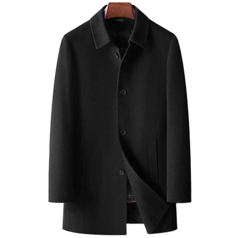 

Тренчкот BATMO мужской на 2023 белом утином пуху, шерстяной, толстый, зимний, 90%