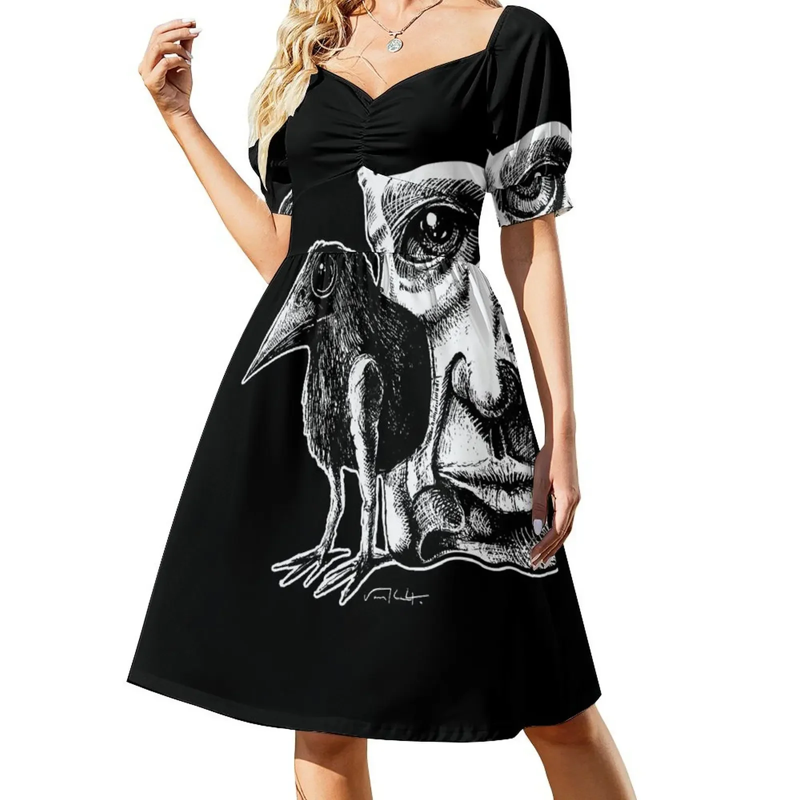 

Bird and human mutant Sleeveless Dress Female clothing dress korean style Beachwear dress women summer 2024