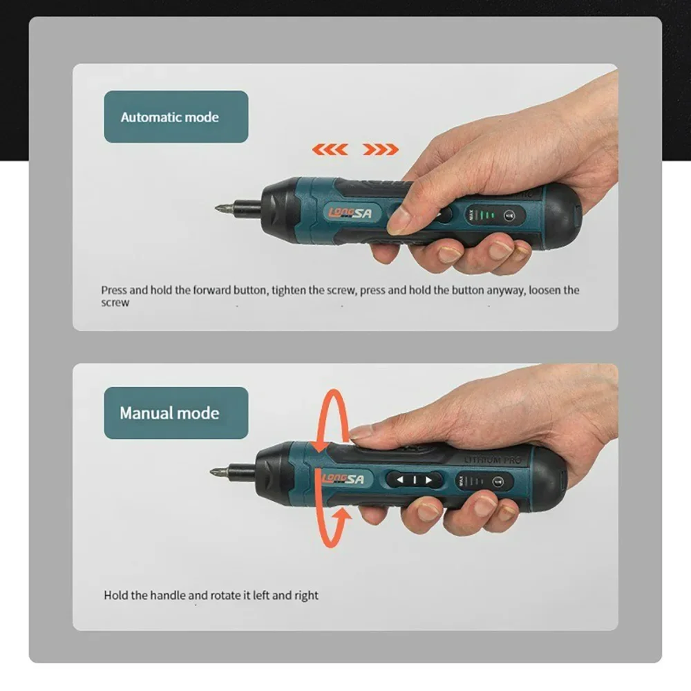 Compact 3.6V Multi-Function Electric Screwdriver with Torque Adjustment and Lithium Battery