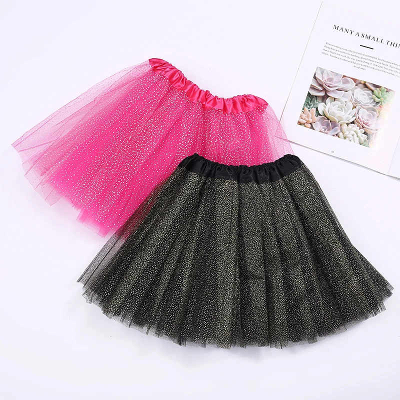 Girls Tulle Star Short Tutu Skirt Children Fancy Ballet Dancewear Party Costume Ball Gown Mini Skirt