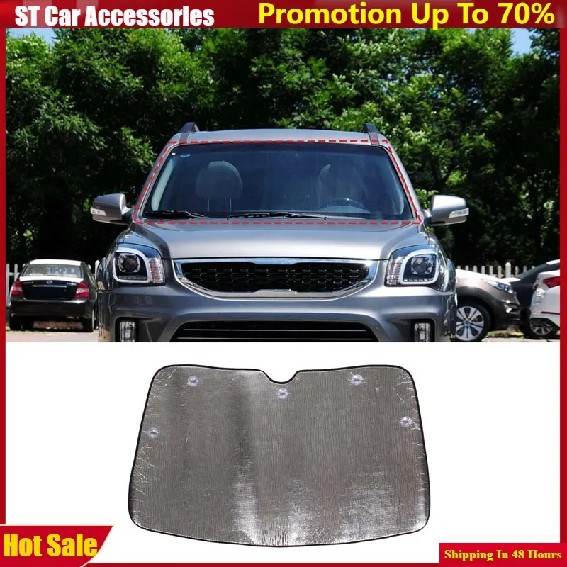 

For Kia Sportage Aluminum foil Car Windshield Sunshades Sun Shade Covers Front Window Visors Car Trim Protection Accessories