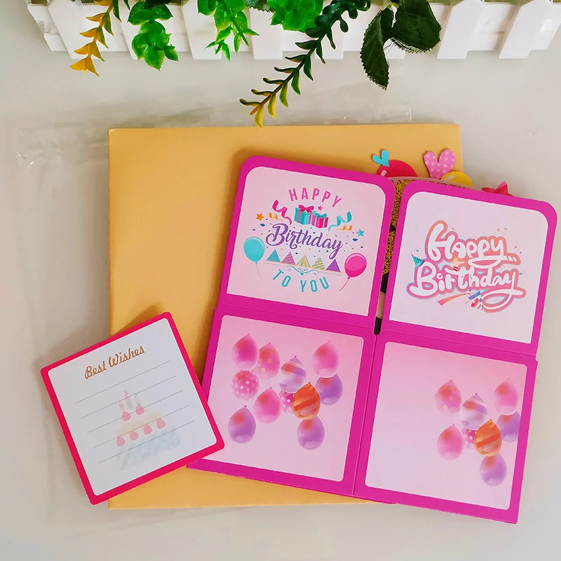 Creative Greeting Cards Happy 18th Birthday 3D Stereoscopic Laser Skeleton Birthday Cards Pop-up Stereoscopic