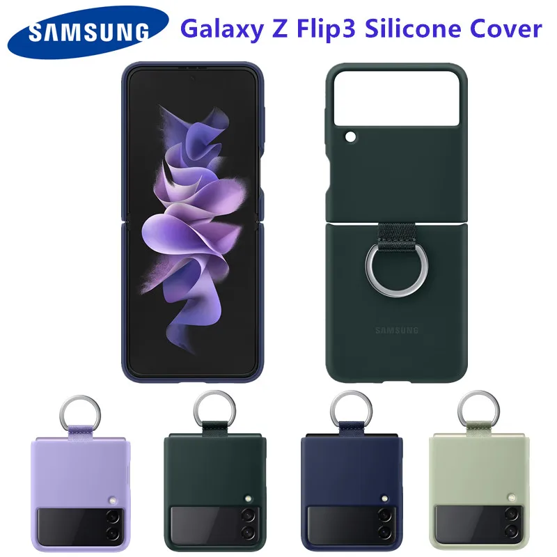 Galaxy Z Flip3 5G Silicone Cover with Ring lavender