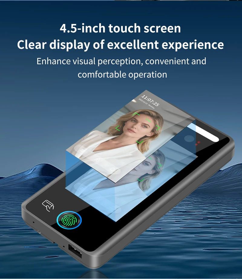 4.5 inch Dynamic Face Recognition Attendance System Terminal Time Attendance Doo