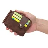 New Small Men's Wallet With Coin Pocket Card Slot Money Clip Dollar Banknote Slim Purse Zipper Cash Holder Bag A Metal Clamp 6