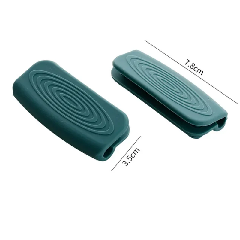 1 Pair Silicone Handles Non-Slip Silicone Pot Handle Cover Anti-Scalding Heat Insulation Pot Handle Cover Kitchen Accessories