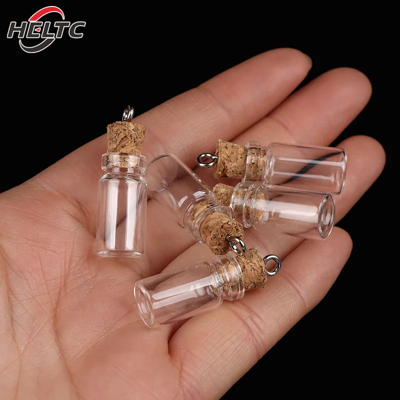 10Pcs Mini Glass Bottles Miniature Potion Bottle Mini Cork Glass Vials Wedding DIY Drift Bottle Wishing