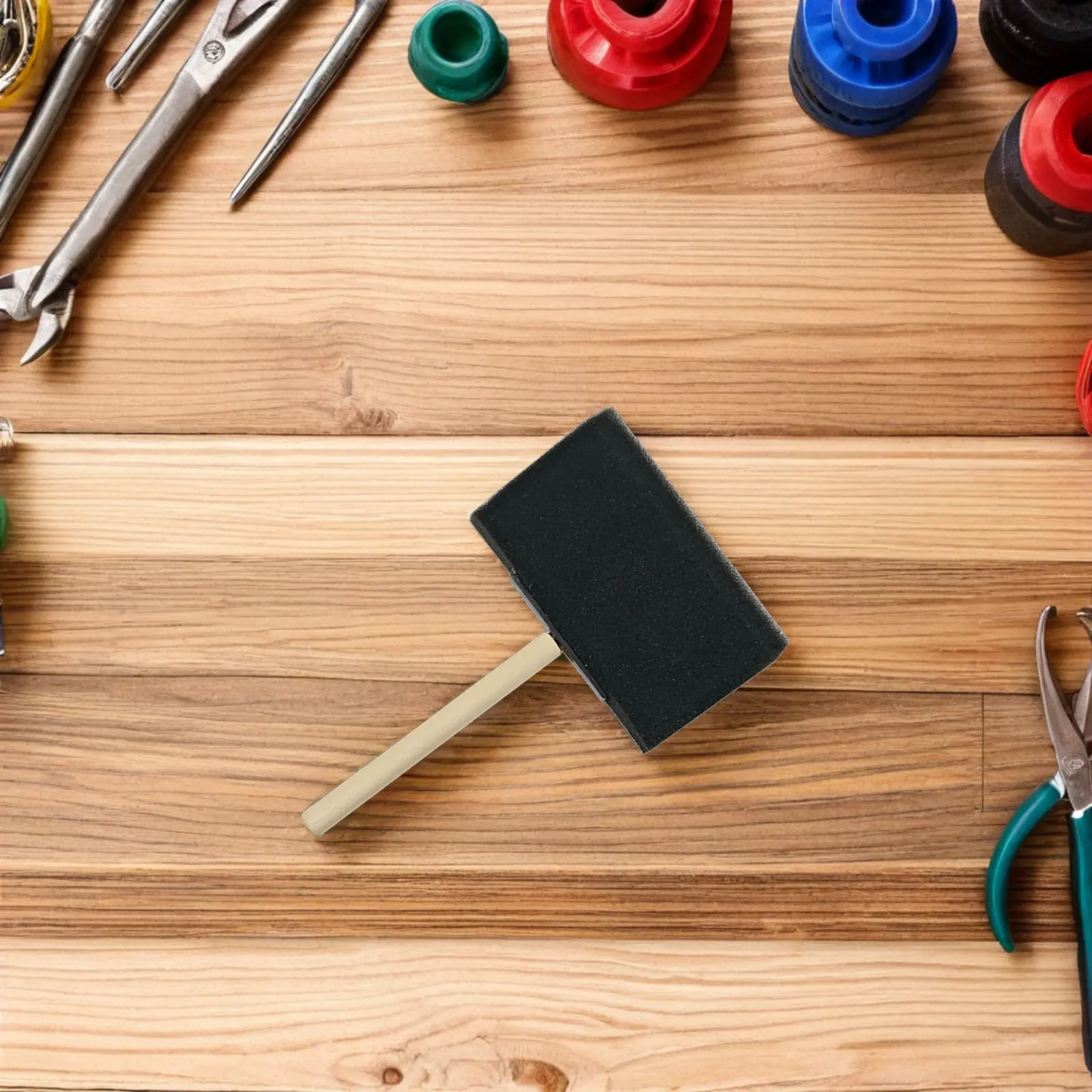 30Pcs 스폰지 페인트 브러쉬 DIY 공예용 폼 브러쉬 페인팅 스폰지 브러쉬 스텐실링 벽 캔버스 아트 용품