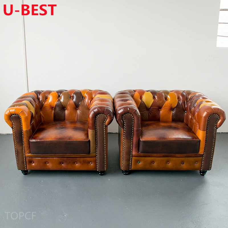 

U-Best Classic Club Armchair Leather Hotel Office Sofa Divani Kanepe Bankstel Hoekbank Sofy Salon Meuble Furniture Living Room