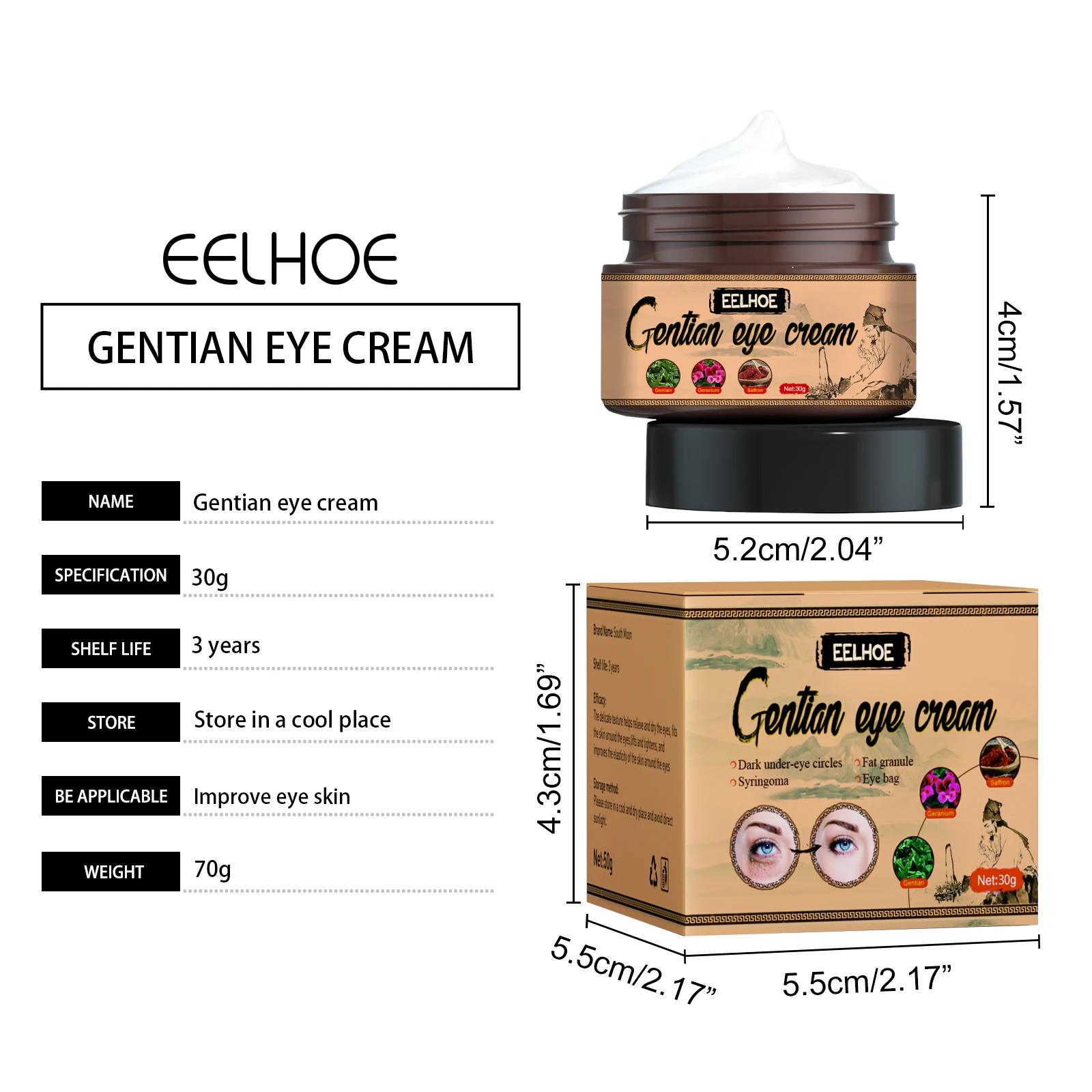 Wrinkle Eyes Face Cream Anti Dark Circle Eye Firming Anti Aging Moisturizer Facial Cream Remove Fineline Skin Care Beauty Health_voghion.com