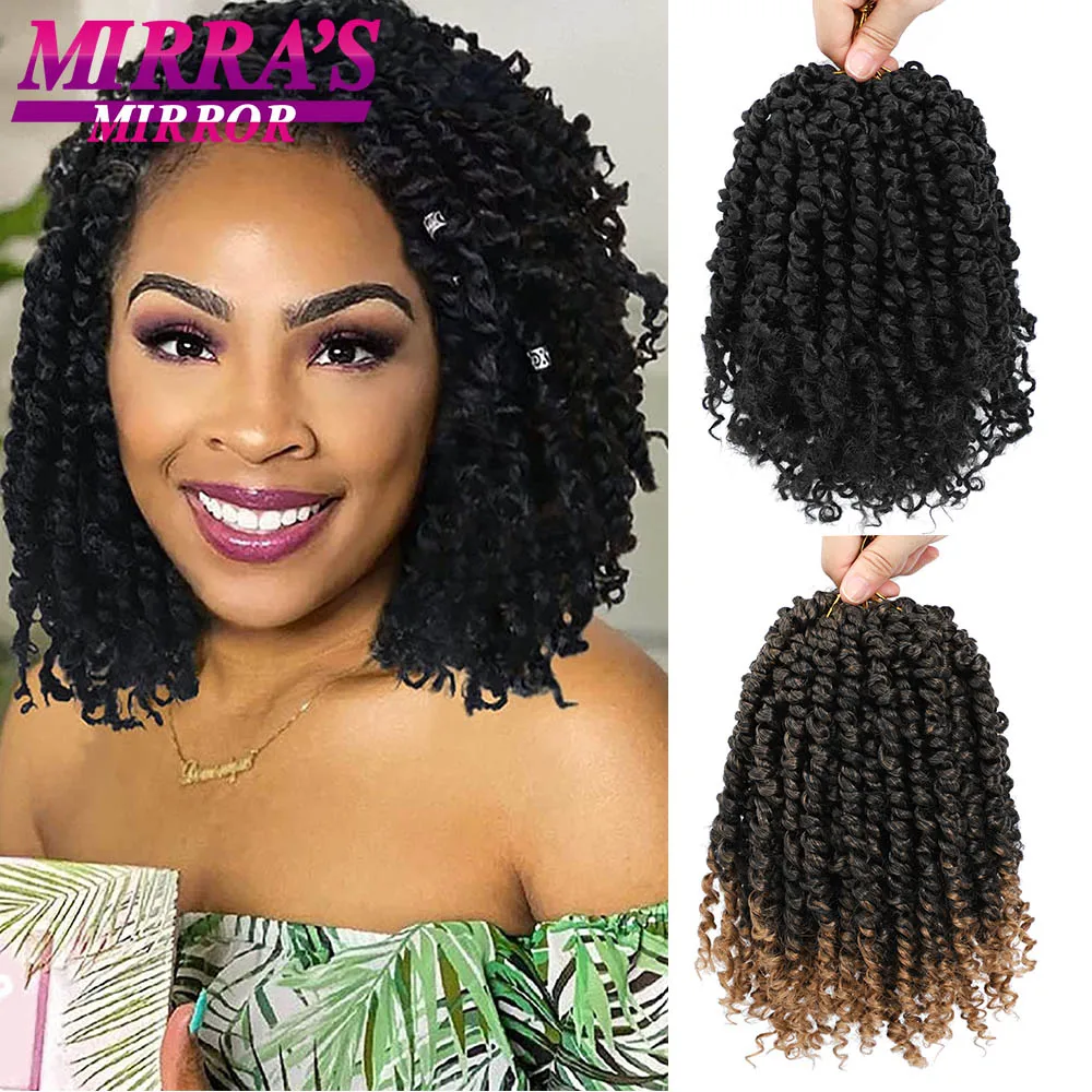 Passion Twist Crochet Hair Pre-twisted Short Passion Twist Hair Pre Looped Curly Passion Twists Synthetic Braids Hair Extension