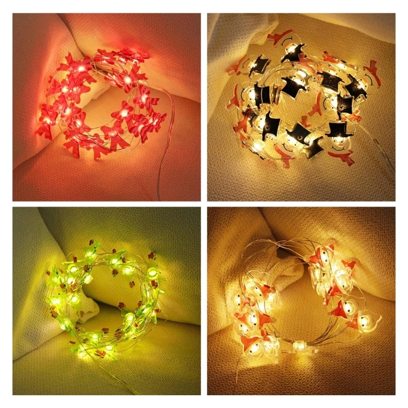 

Christmas String with Santa and Bowknots LED Light String for Indoor