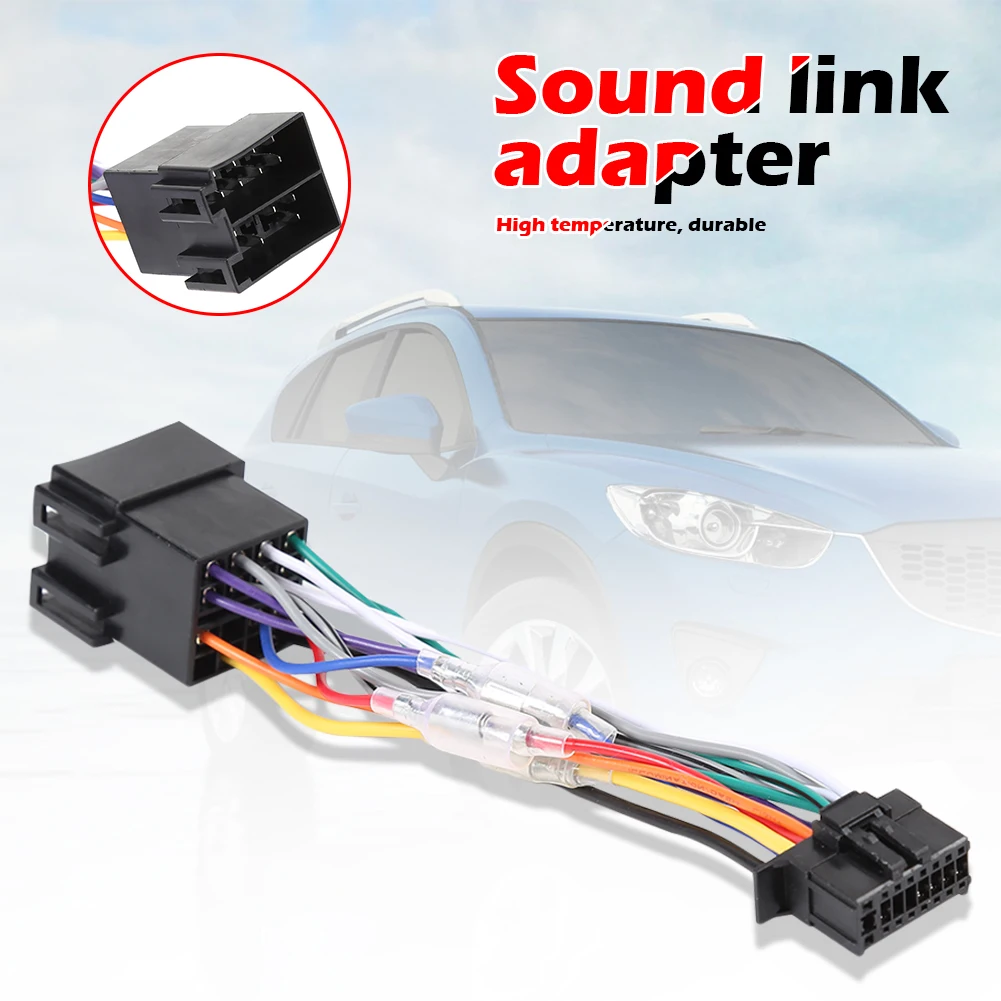 16 Pin to ISO Wiring Harness Adapter 20P Plug ISO Connector Conversion Cable Universal Accessories Wire for DIN Screen Car Radio