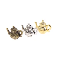 5Pcs/Set 1/12 Dollhouse Miniature Metal Tea Tray Tableware Set For Dollhouse Decoration 3 Colors 2