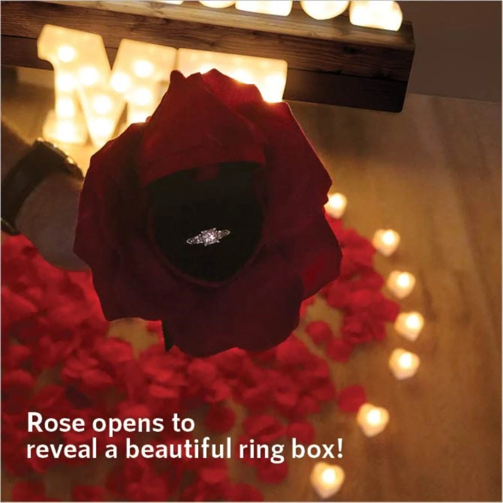 Description Picture 5 of item2045PCS Marry Me Letters Proposal Decorations Will You Marry Me LED Sign Rose Petals LED Candles for Proposal Engagement Wedding