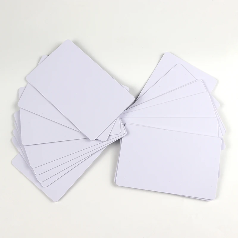 100pcs/lot Glossy PVC Blank ID Card without chip Plastic Card thin CR80 Available for ID printer