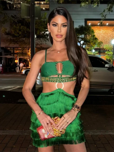 bandagem tradicional vestido bandagem verde