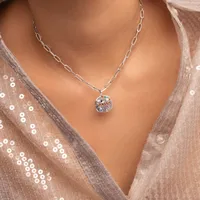 Fête des mères MAMA collier cadeau irrégulier circulaire gardien pendentif collier nouvelle mode en acier inoxydable collier accessoire cadeau 2