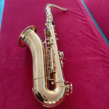 Professional Brass Instrument Bb Partially Restored Ancient Road Red and Cyan Tenor Saxophone