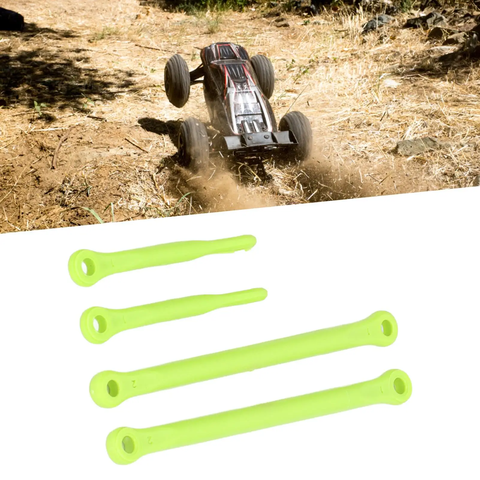 RC Swing Arm Pull Rod Steering for replacement for Car, Made of Textured Plastic, Portable Design