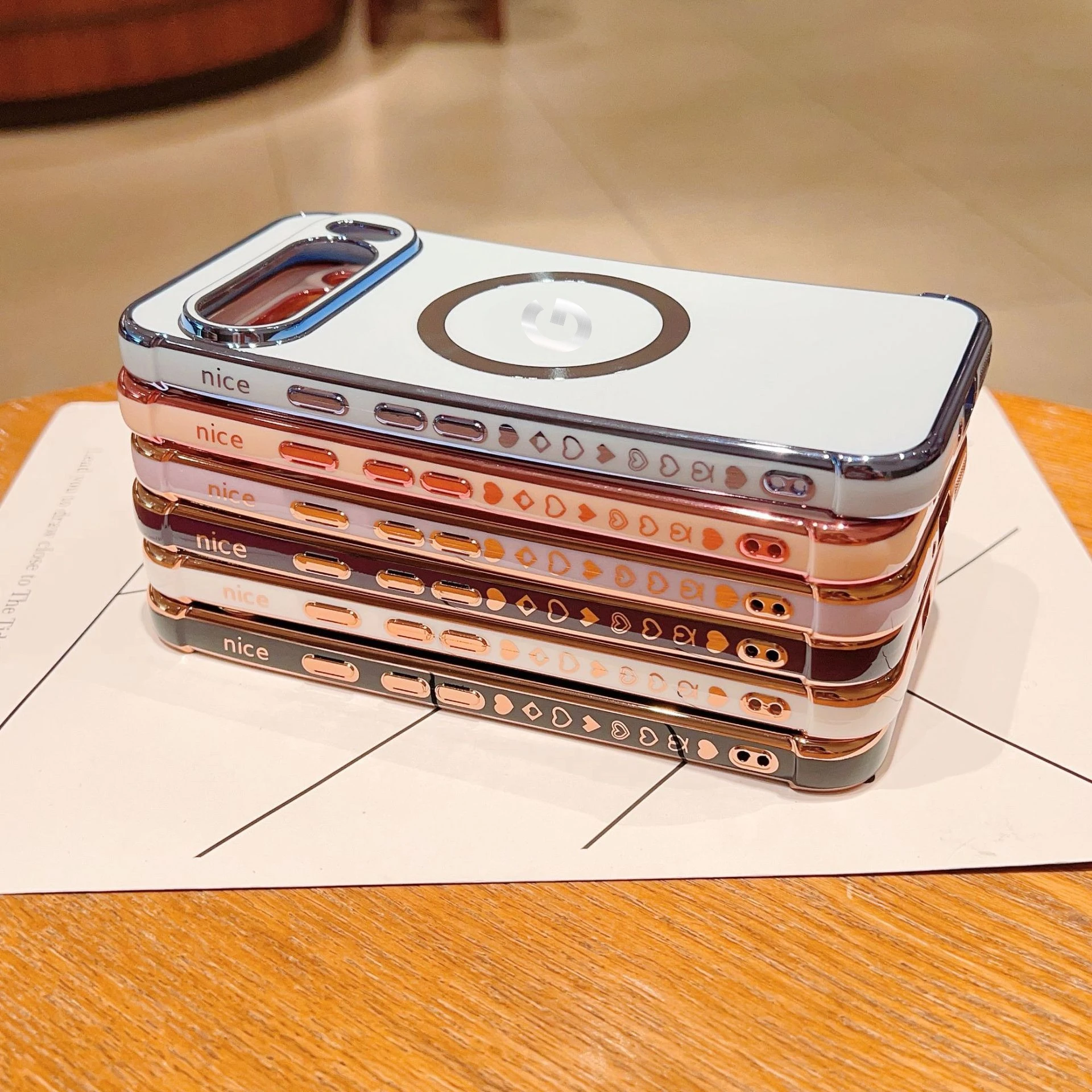 Luxury Magnetic Camera Lens Protector Case with Wireless Charging Compatibility