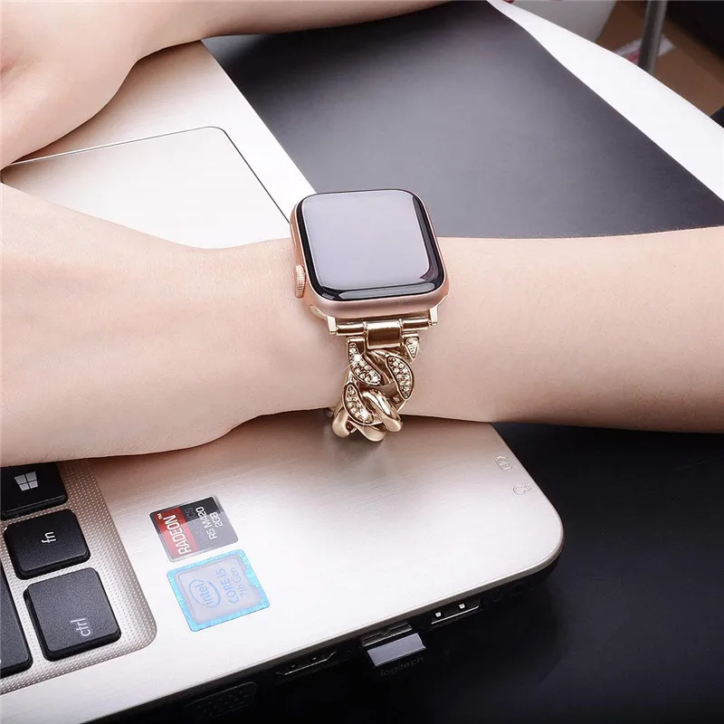 Luxury Women's Diamond Link Bracelet Strap