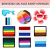 Bowitzki 10g Non toxic Rainbow Split Cake Face Paint Body Paint Art Halloween Celebration Water based Facial Paint Makeup 1
