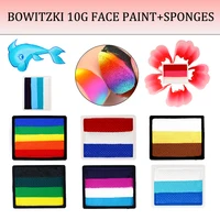 Bowitzki 10g Non toxic Rainbow Split Cake Face Paint Body Paint Art Halloween Celebration Water based Facial Paint Makeup 1