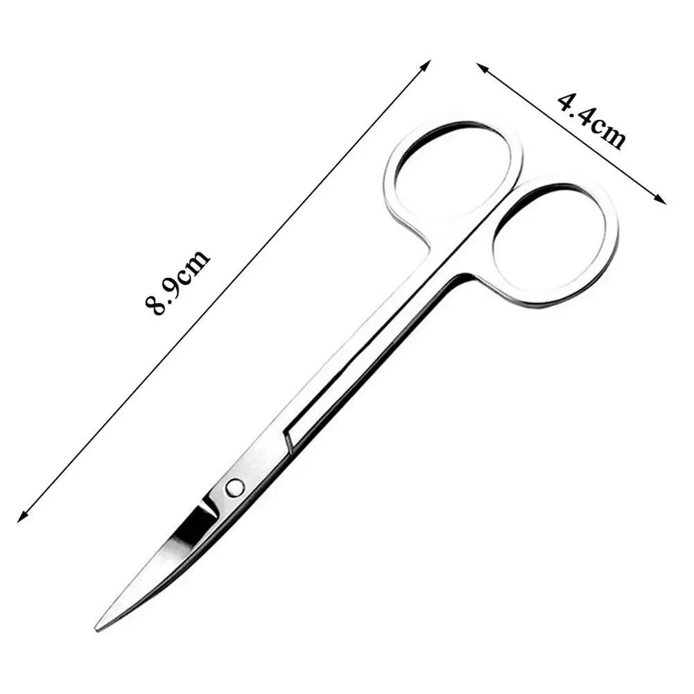 10cm Animal Veterinary Vet Medical Stainless Steel Scissors Scissors Tip Surgical Straight Curved Haircut B7N5 5