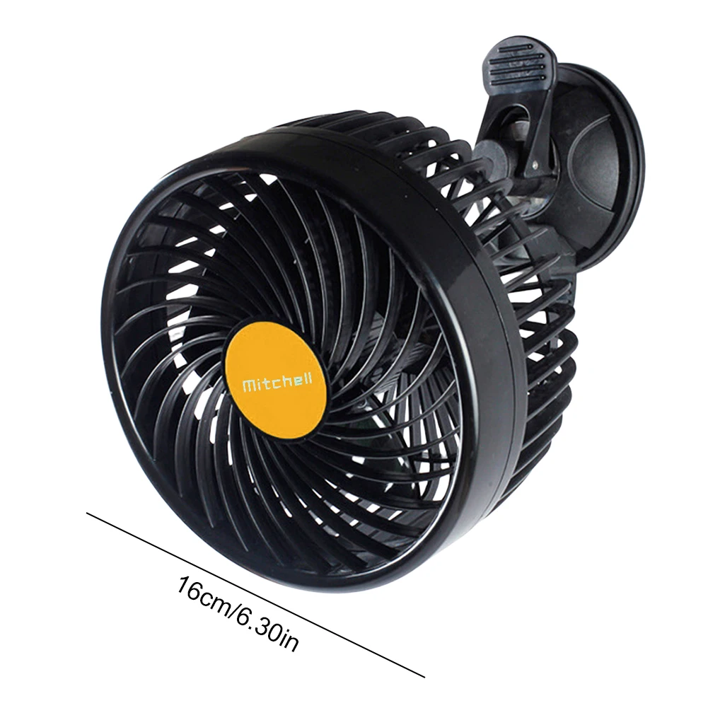 12/24V Car Cooling Fan Strong Wind Air Circulator Fan Sucker Electric Car Circulator Mini Car Fan Cooler for Auto Truck Off-Road
