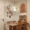 Japanese Style Rattan Penant Lamp Weaving Petal Willow LED Chandelier Bedroom Tea Dining Room Island Indoor Lighting Decor 3