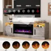 70" Entertainment Center with LED Lights,Remote Control,TV Media Console,Fireplace TV Stand with 36" Fireplace Up to 80" TVs 3
