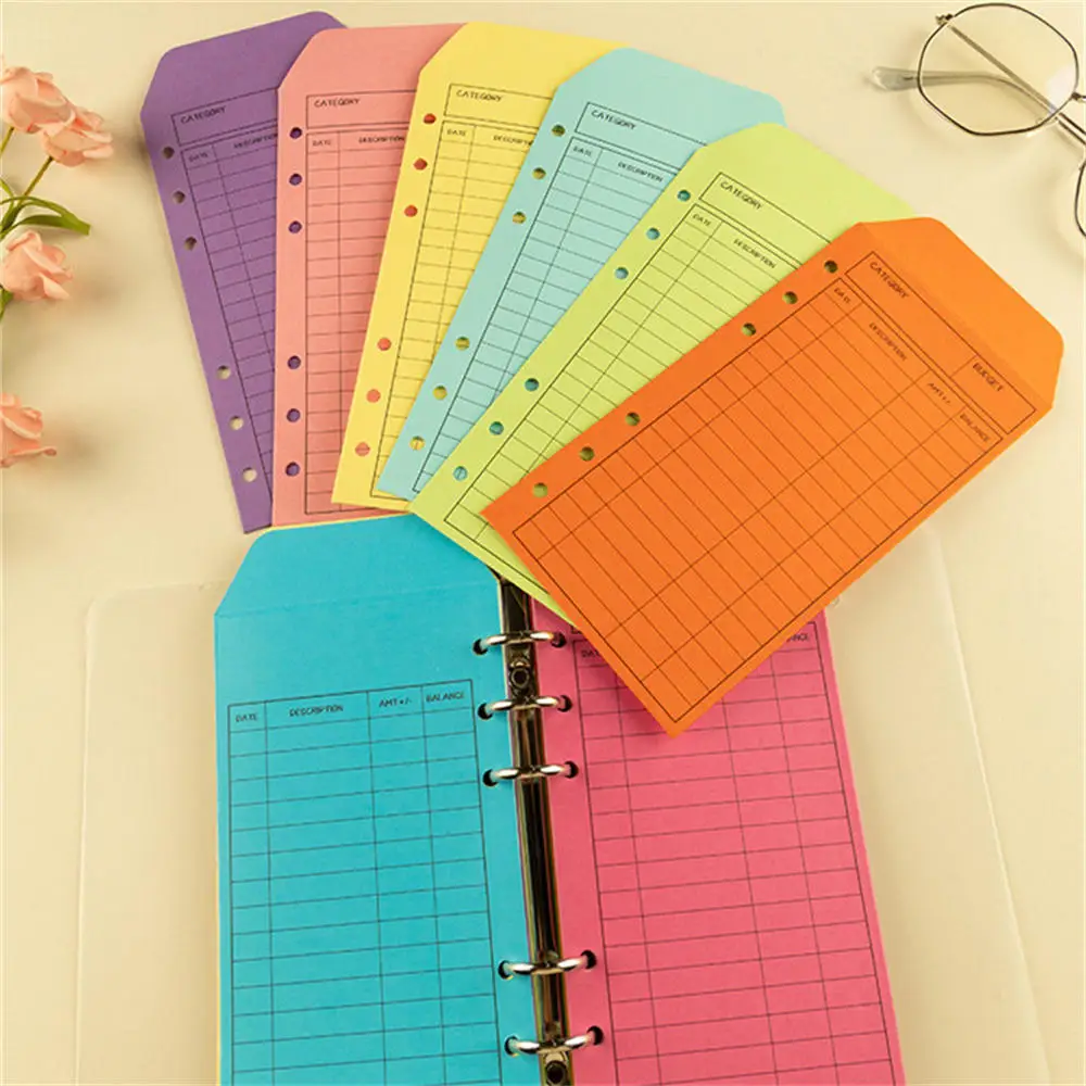 12pcs Budget Envelopes Cardstock Cash Envelope System For Money Saving A6 Binder Budget Planner Organizer Envelopes Pockets envelope buggy bag binder clips envelopes loose leaf budget cash notebook pockets money practical paper replacement